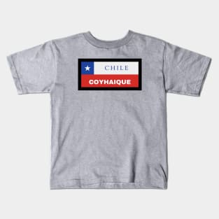 Coyhaique City in Chile Flag Kids T-Shirt